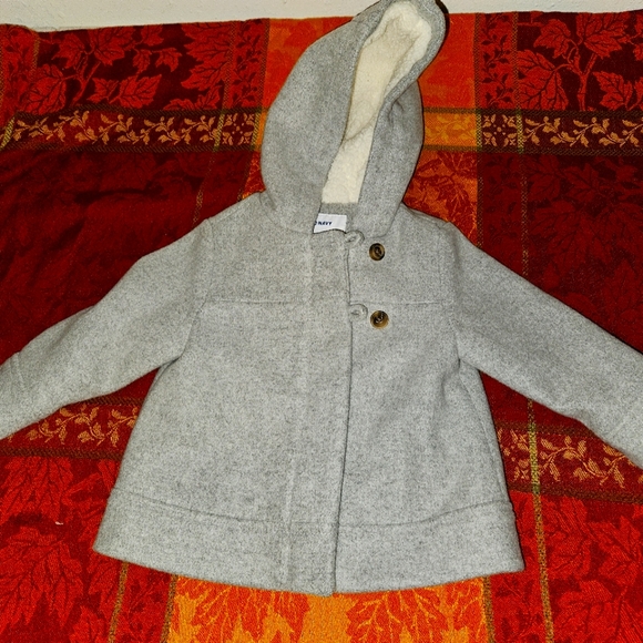 Old Navy light grey baby coat size 12-18 m - Picture 1 of 8
